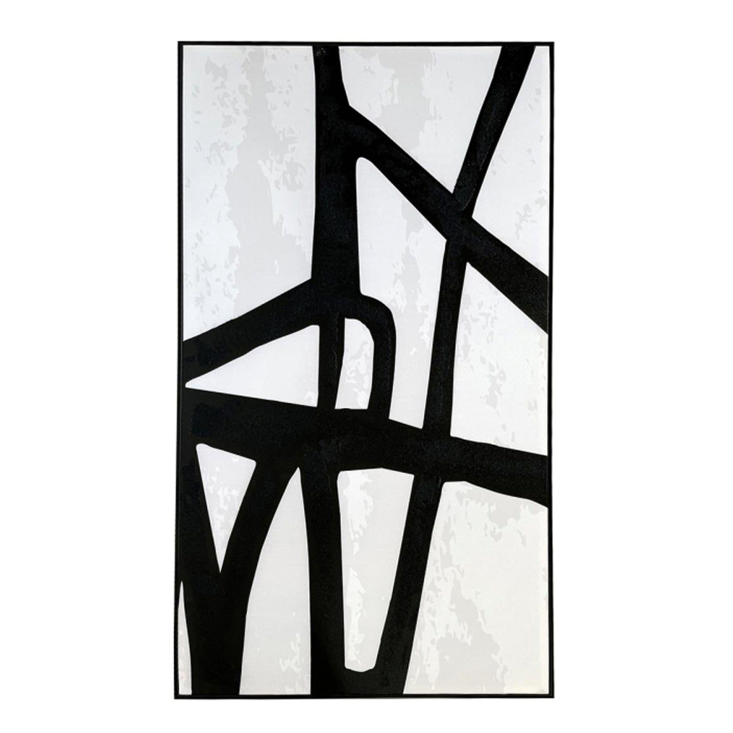 Black And White Abstract Framed Canvas
