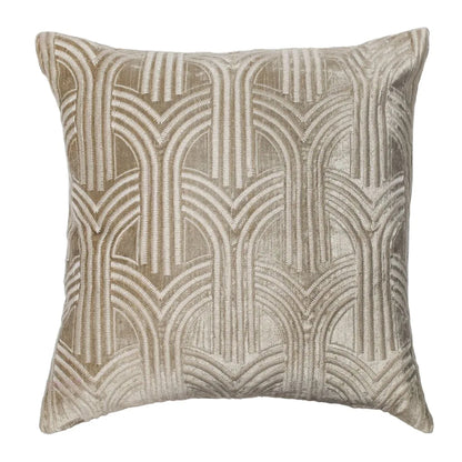 Malini Champagne Velvet Arch Cushion