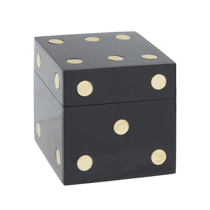 Black and Gold Dice Box