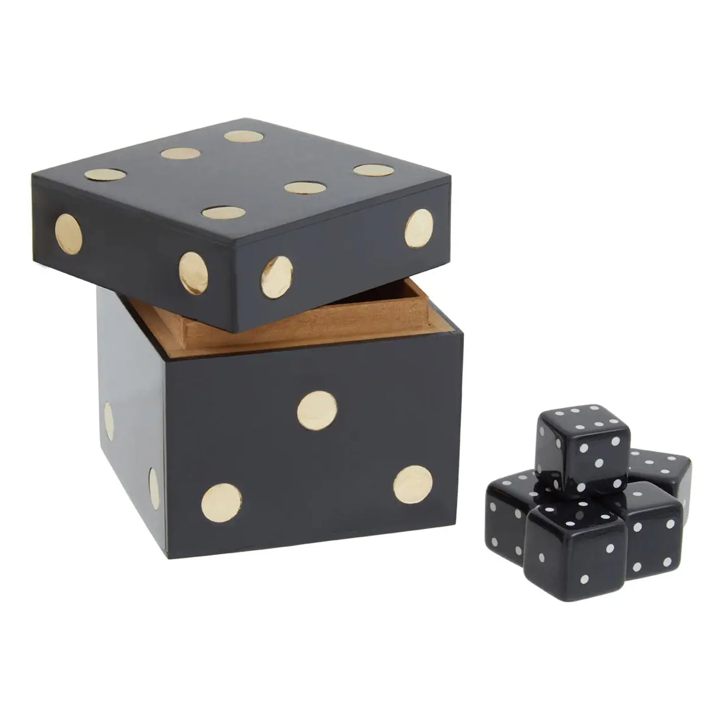 Black and Gold Dice Box