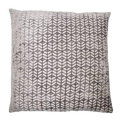 Malini Large Cream & Grey Geometric Cushion