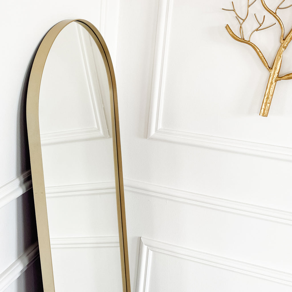 Champagne Gold Arch leaner Mirror
