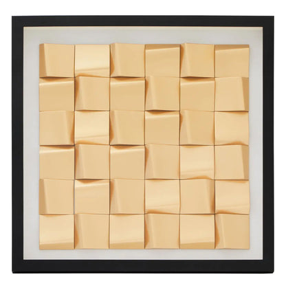 Gold Cube Wall Art In Box Frame