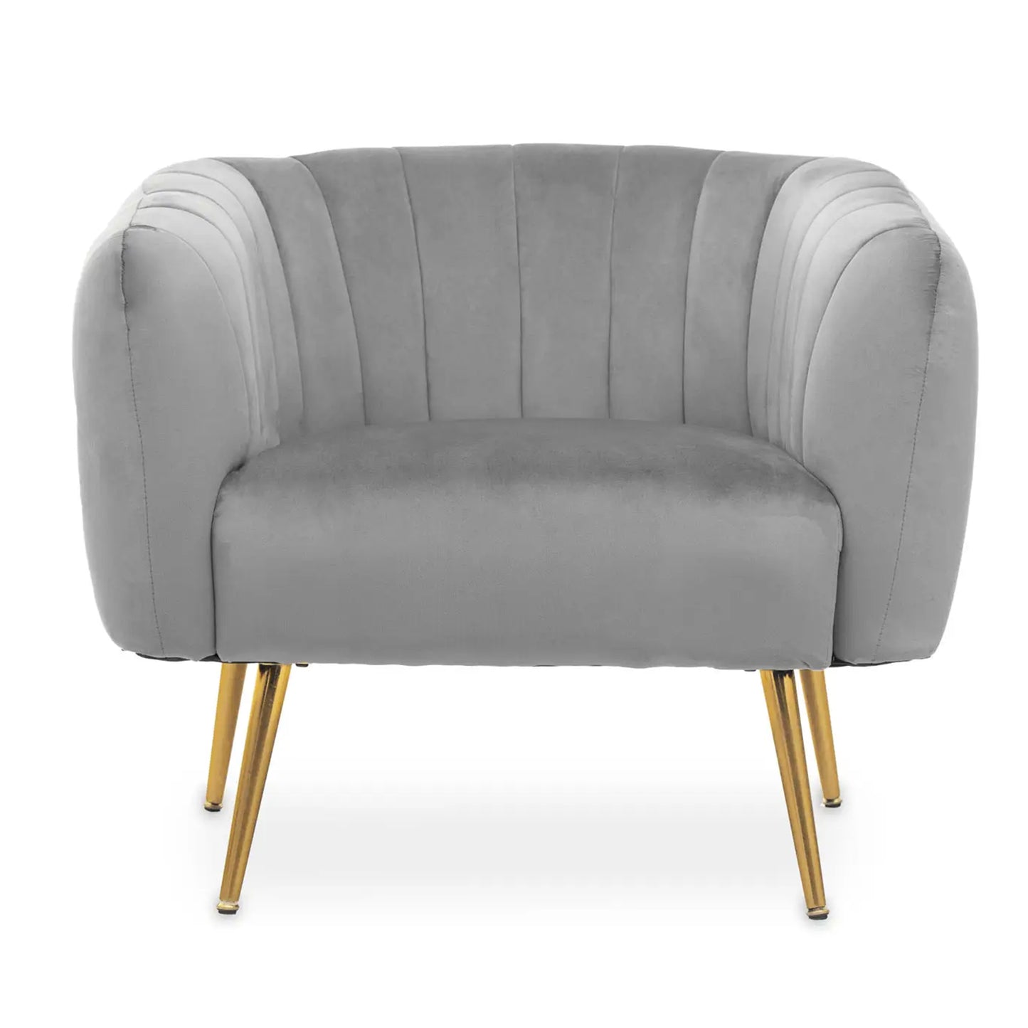 Grey Padded Accent Chair