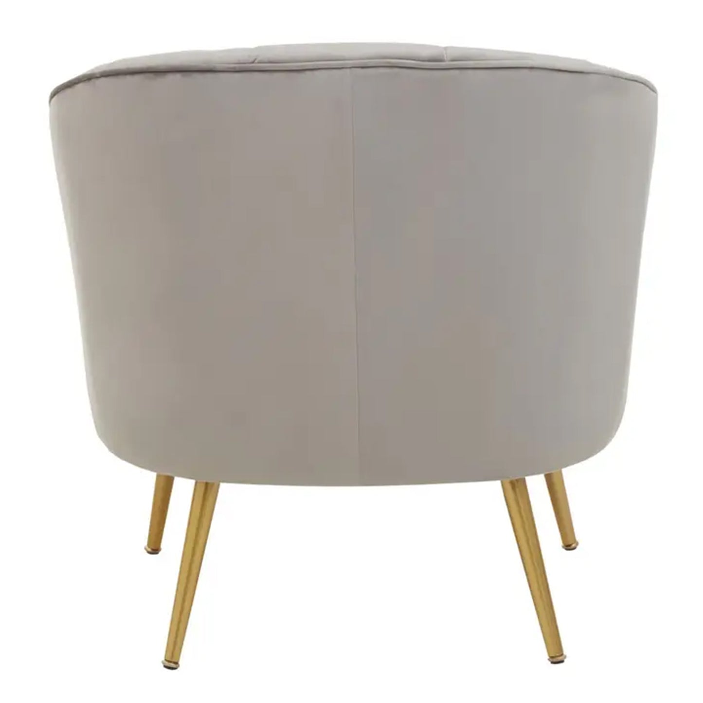 Grey Velvet Accent Chair With Gold Legs