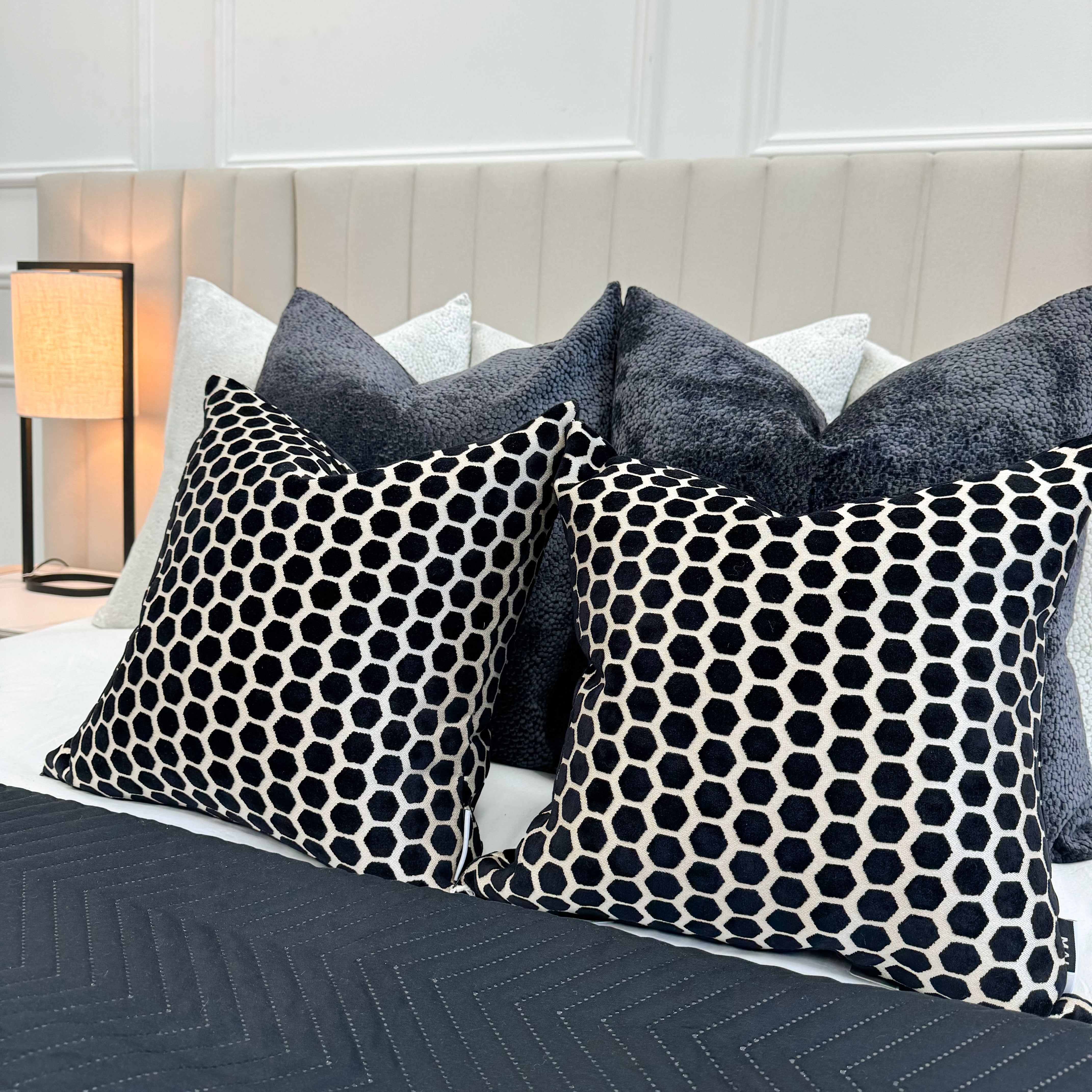 Malini Jorvik Black Cushion