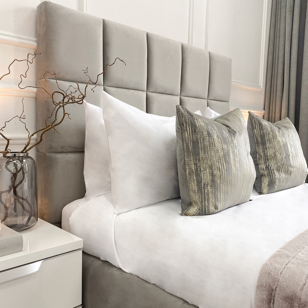 Imogen Light Grey Padded Ottoman Storage Bed