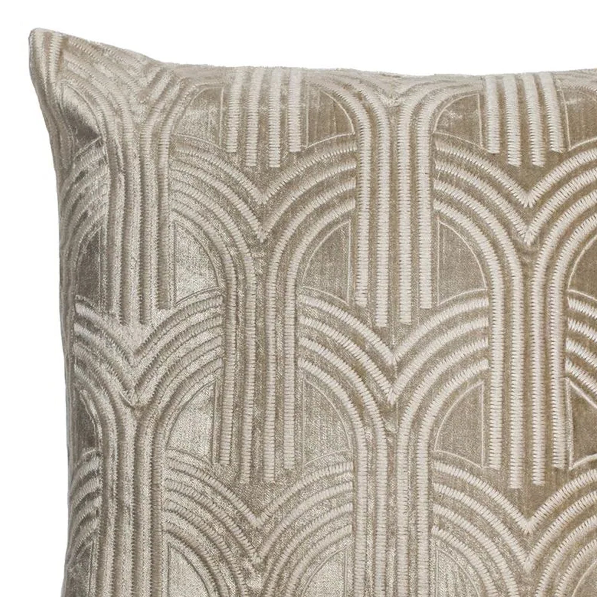 Malini Champagne Velvet Arch Cushion