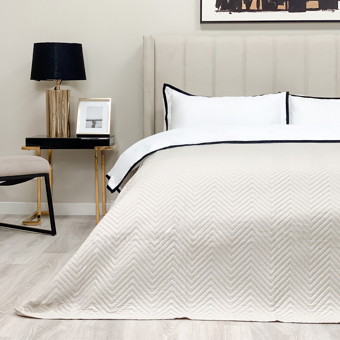 Latte Quilted Bedspread