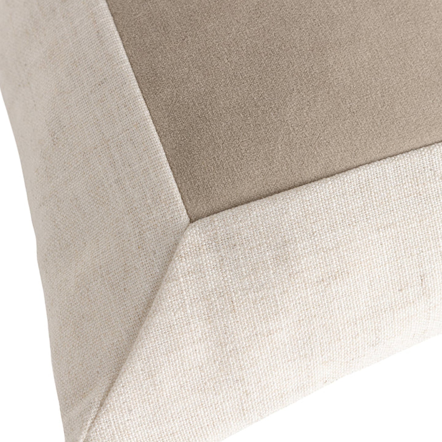 Linen Cushion With Taupe Velvet
