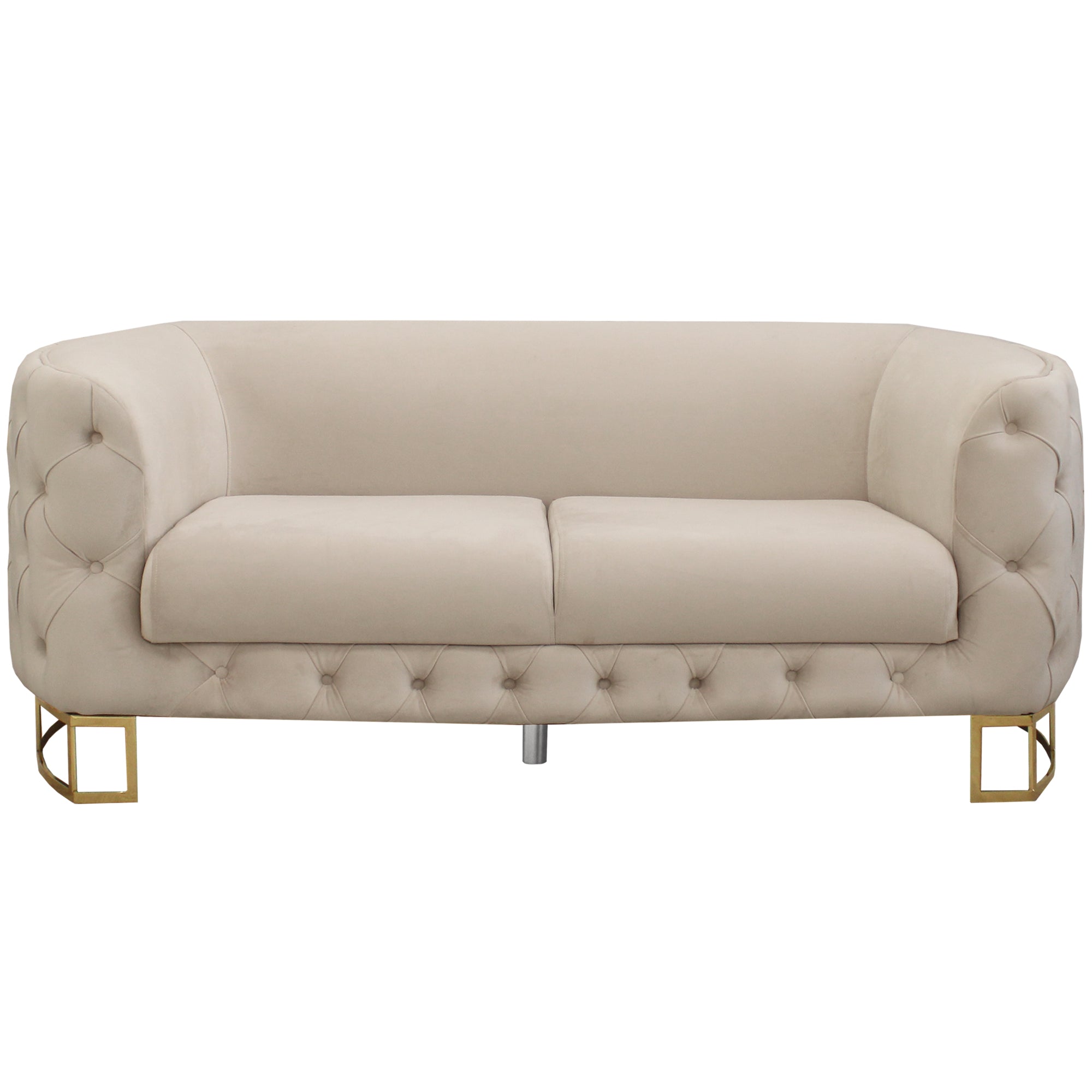 Gold deals velvet settee