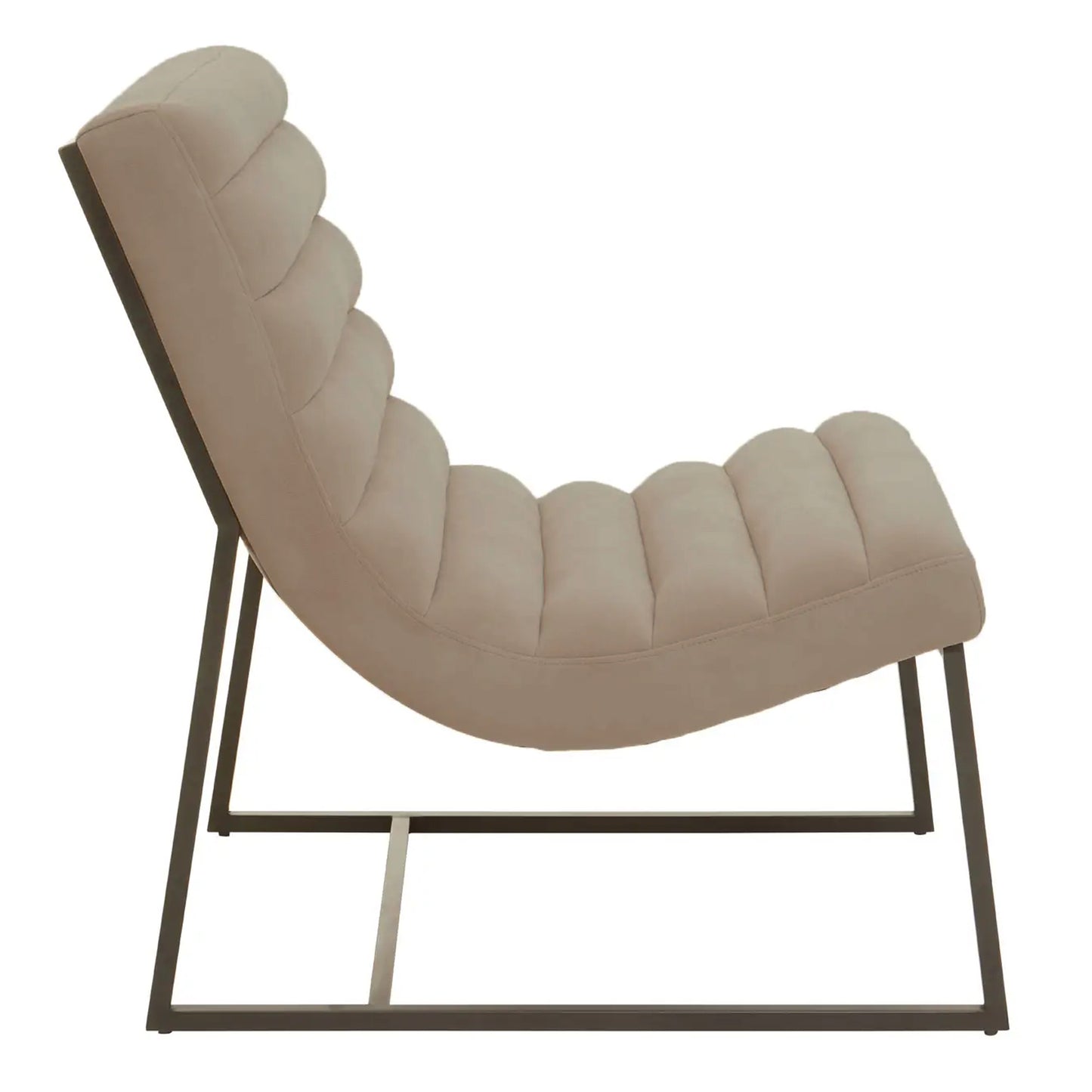 Taupe Ribbed Accent Chair