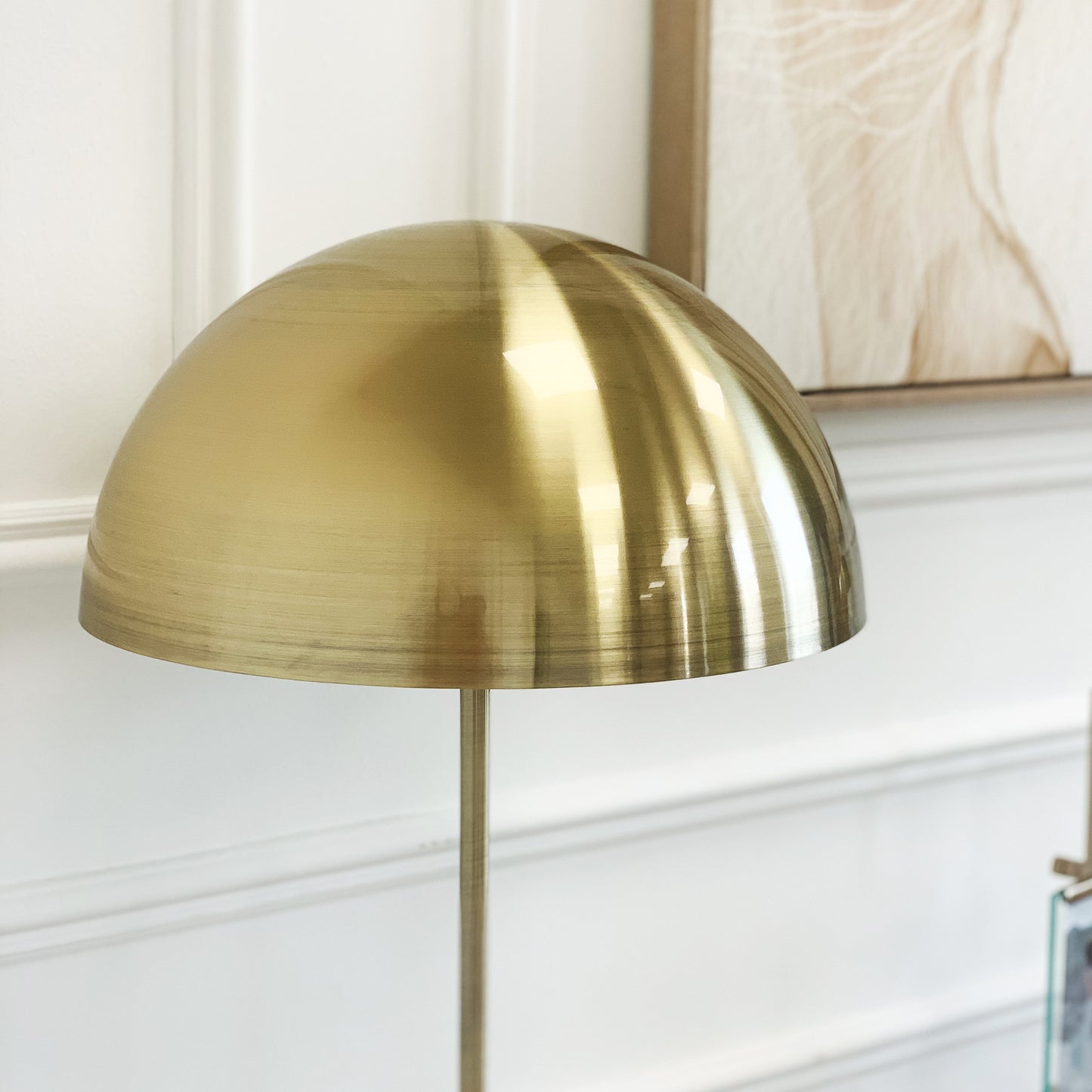 Marble Based Brass Mushroom Floor Lamp