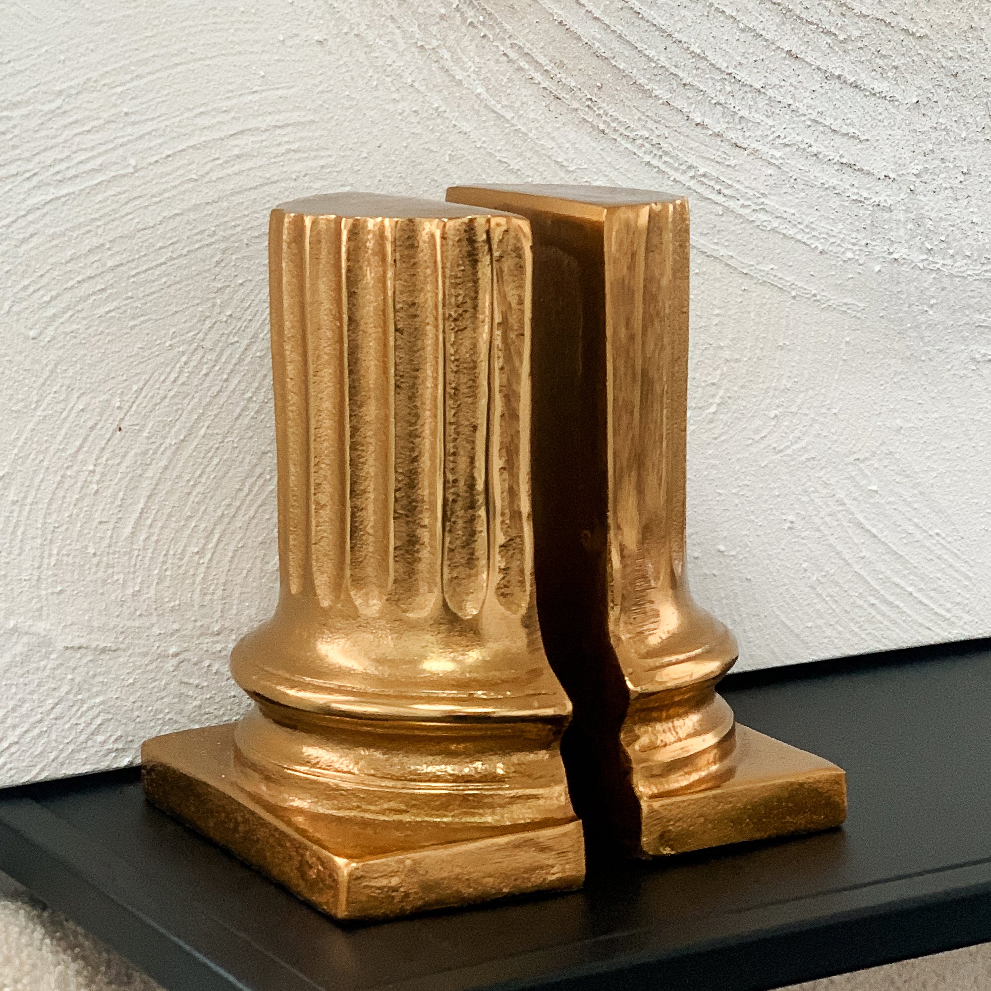 Golden Pillar Bookends