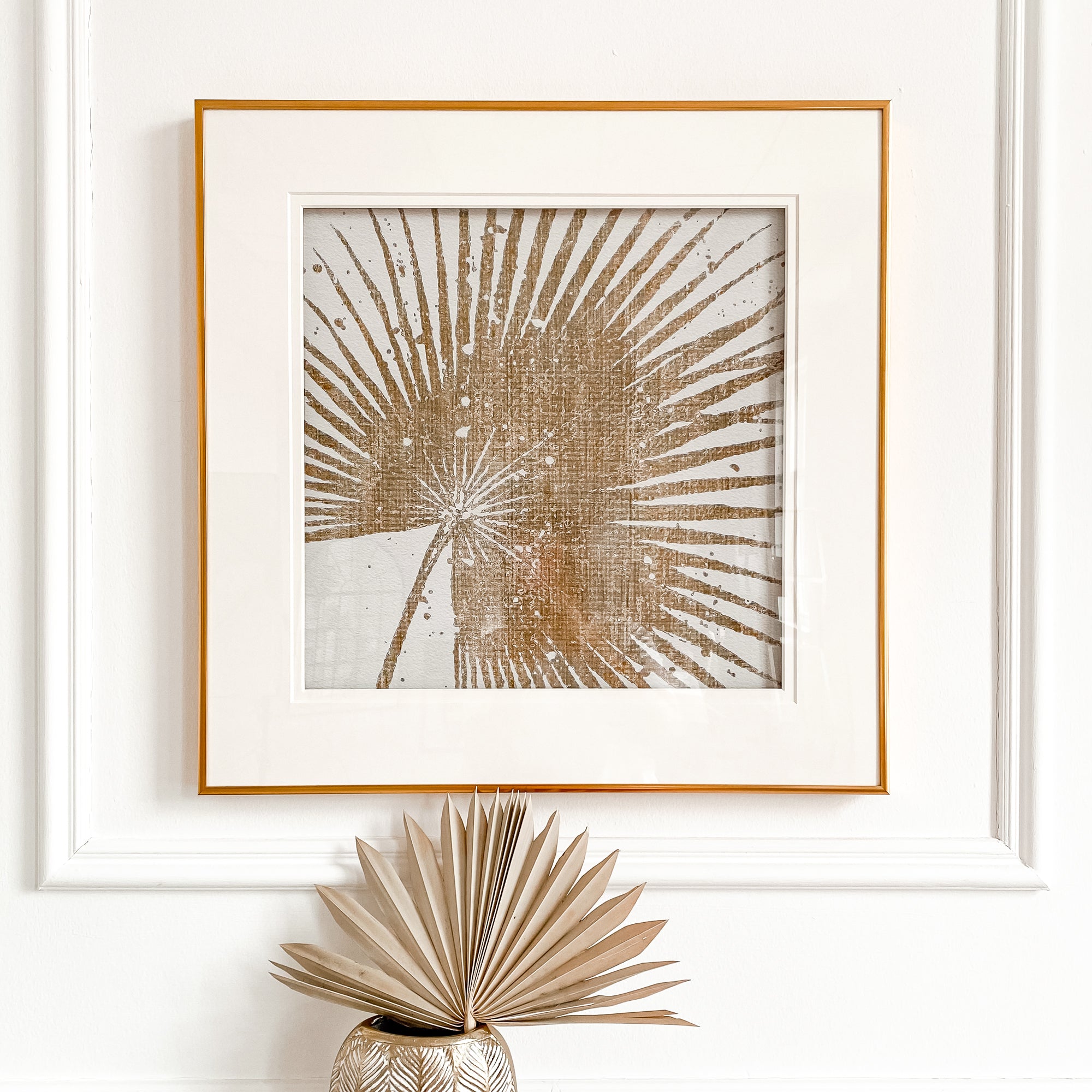 Set Of 2 Modern Leaf Framed Prints