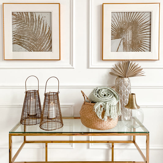 Set Of 2 Modern Leaf Framed Prints