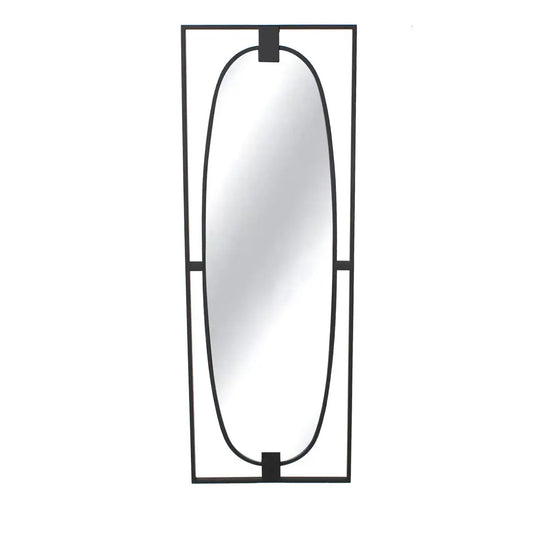 Black Oval Frame Wall Mirror