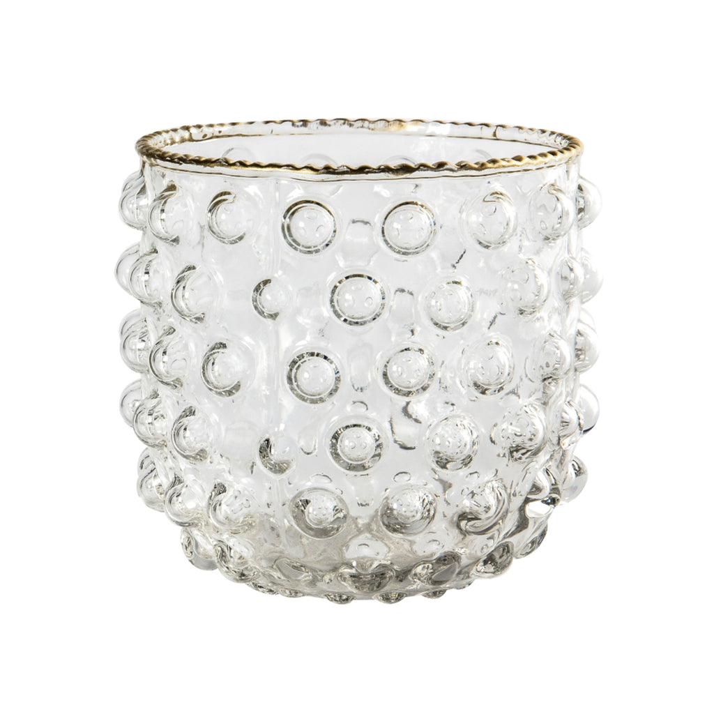 Glass Hobnail Votive Candle Holder