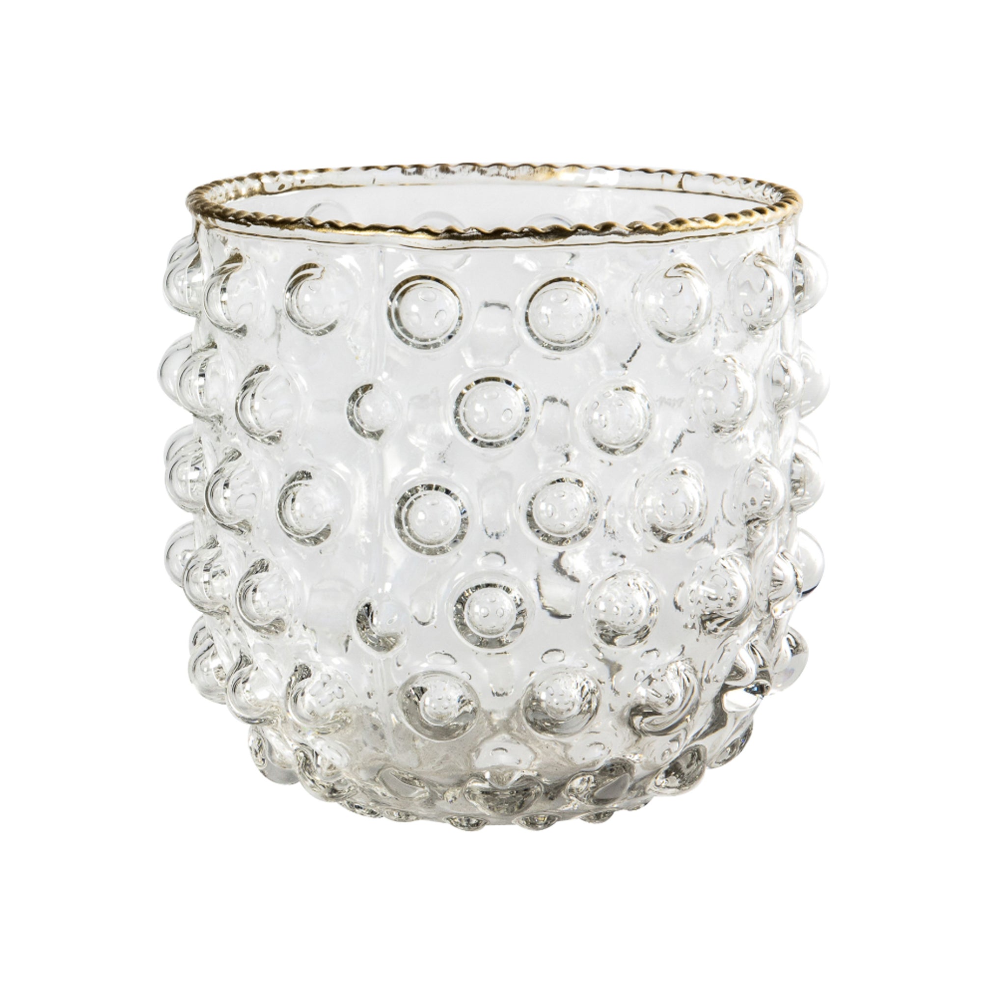 Glass Hobnail Votive Candle Holder
