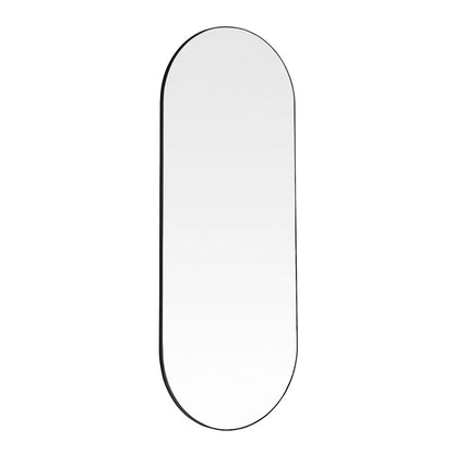 Curved oblong shaped mirror- Black