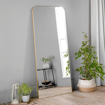 Curved leaner mirror  - Gold