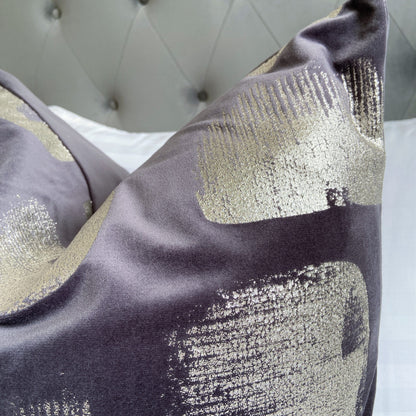 Malini Kyoto Silver Abstract Cushion
