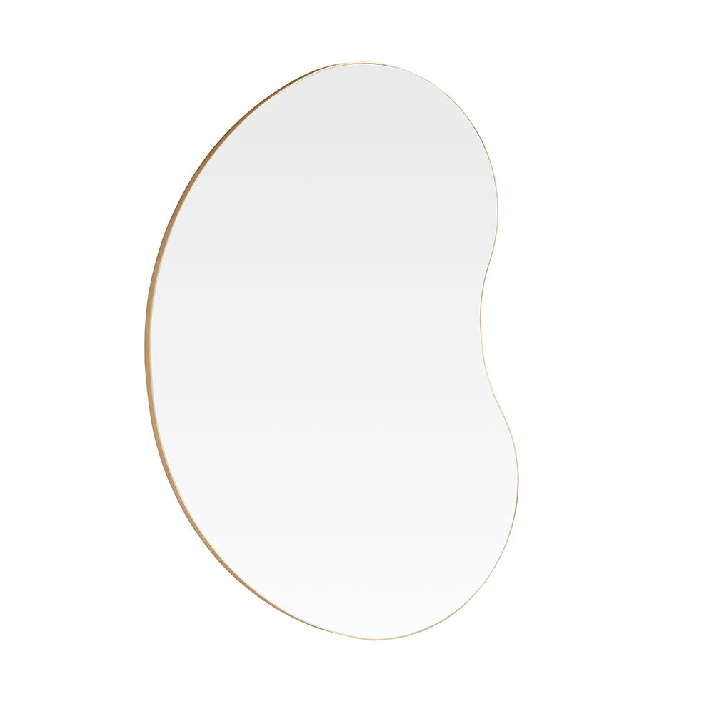 Gold abstract pebble mirror