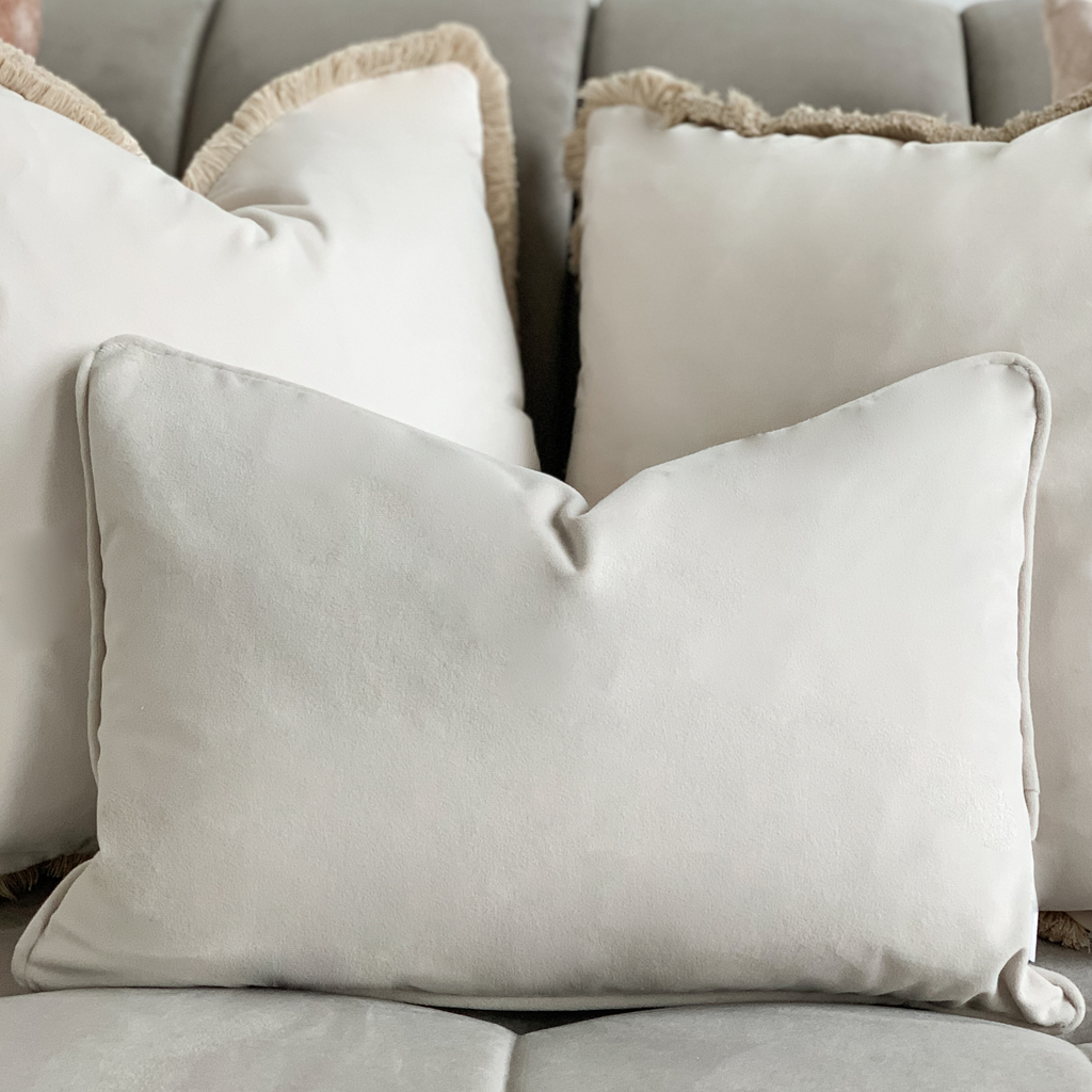 Hyndland Cream Fringe Trim Cushion