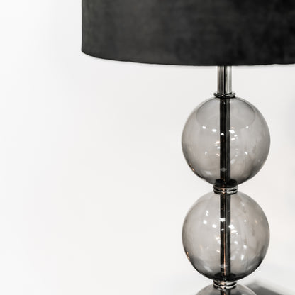 Black Cloud Table Lamp With Faux Suede Shade