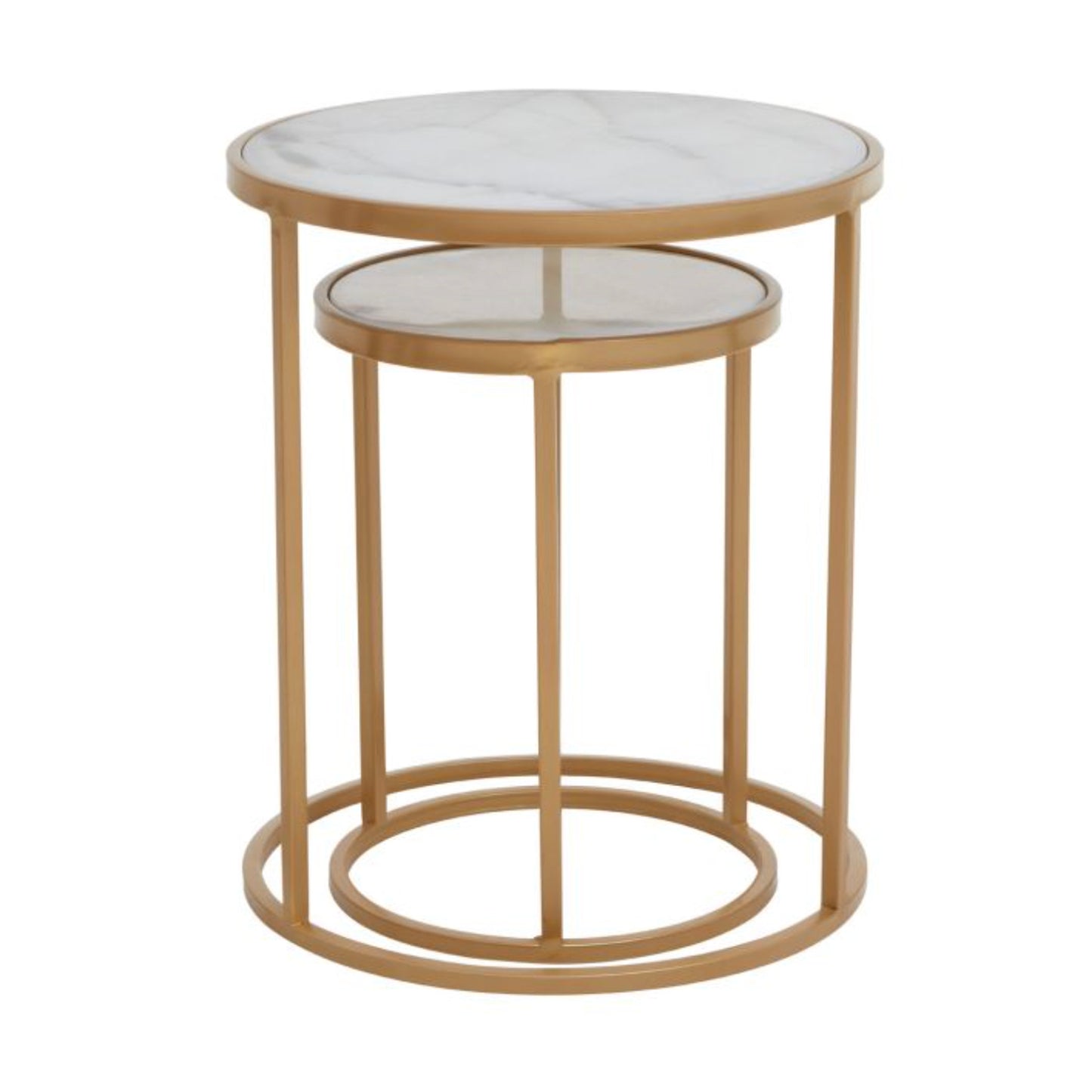 Clement Marble And Gold Nesting Tables
