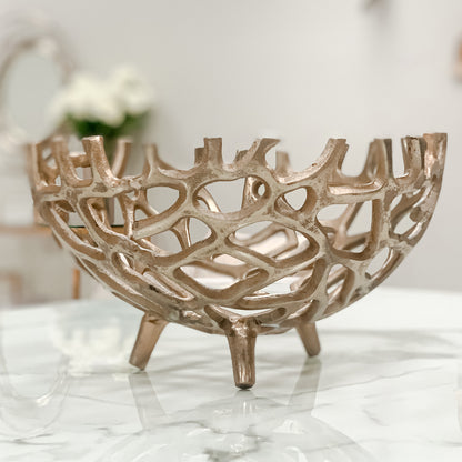 Organic Gold Sculptural Bowl