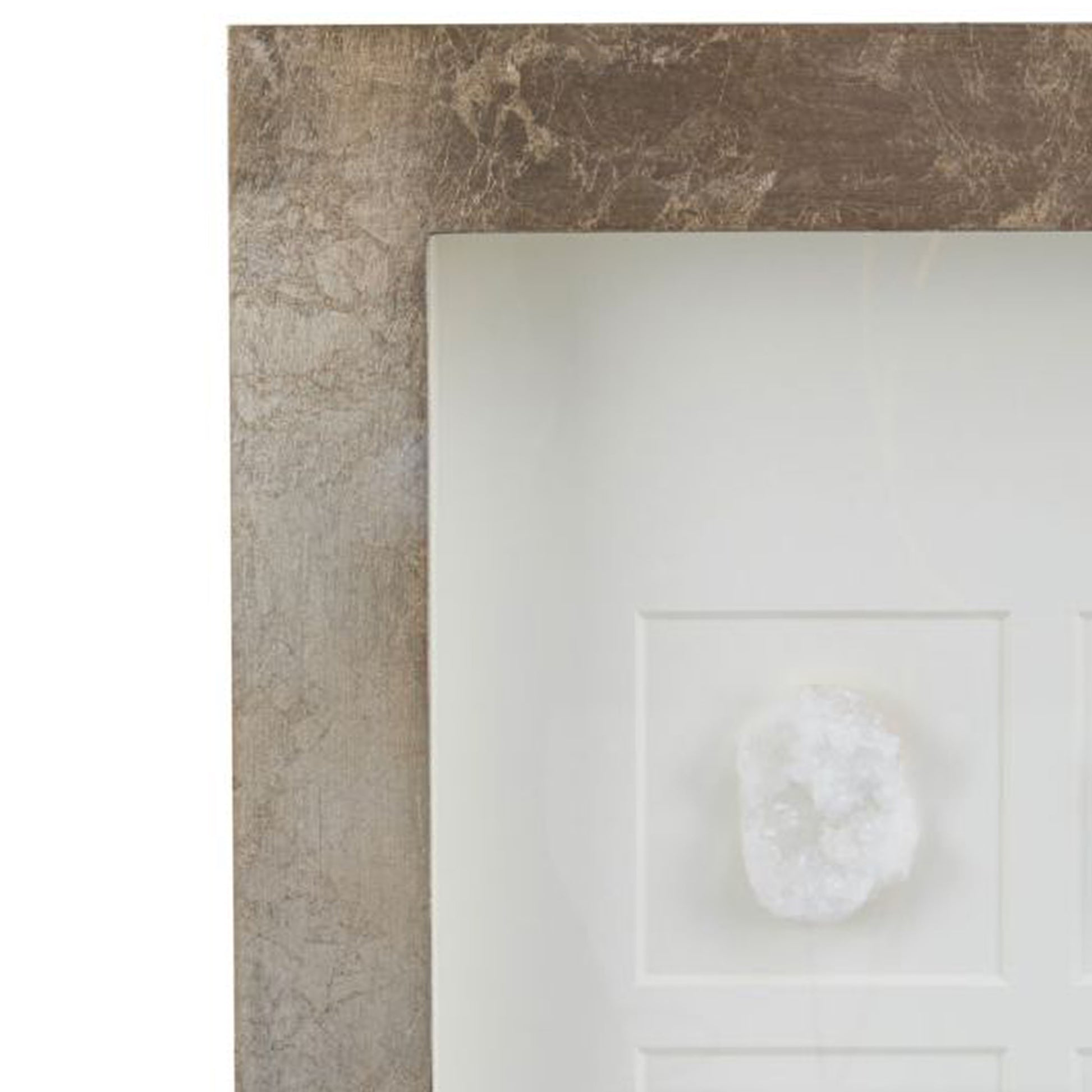 Natural Crystal Wall Art In Champagne Frame