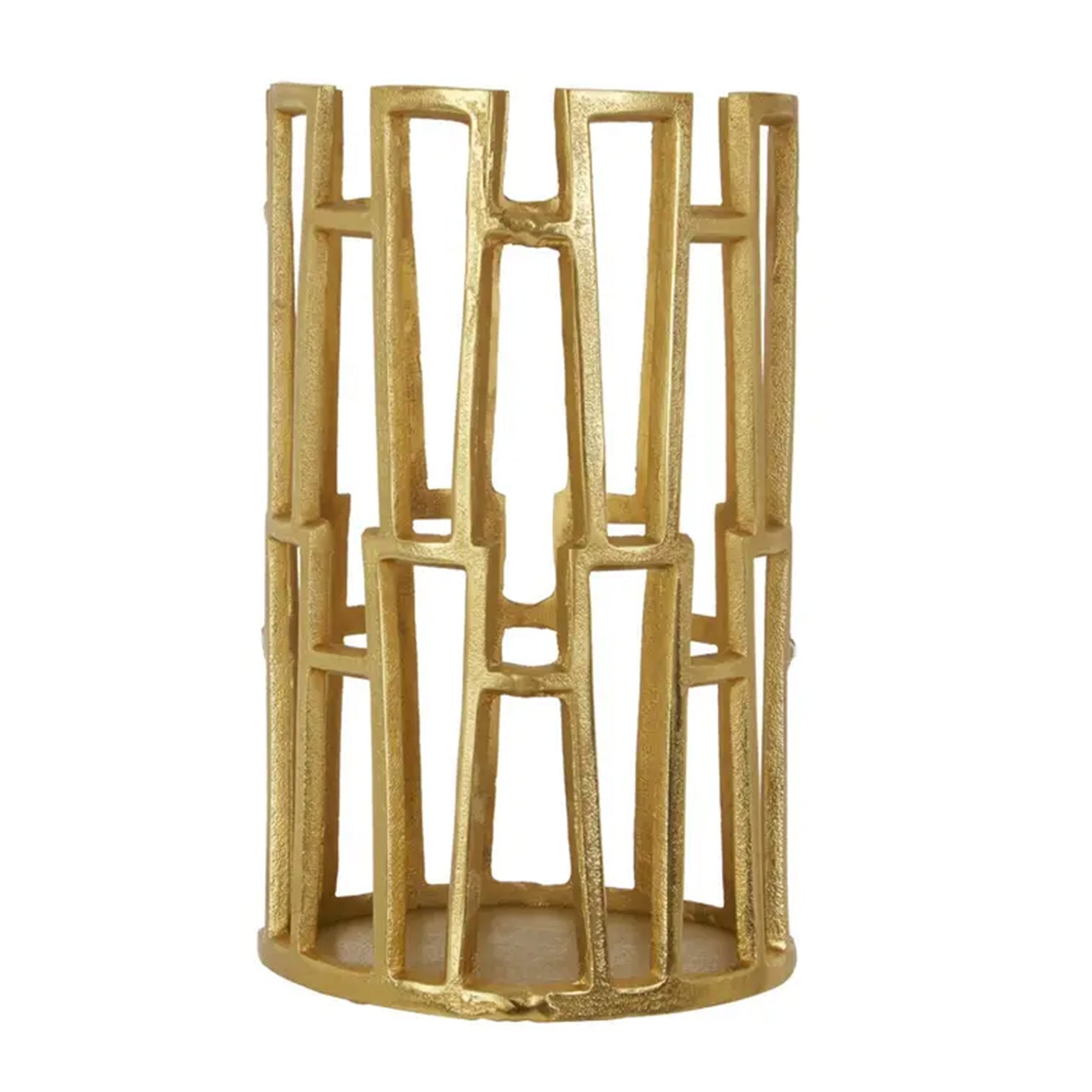 Gold Pillar Candle Holder Medium