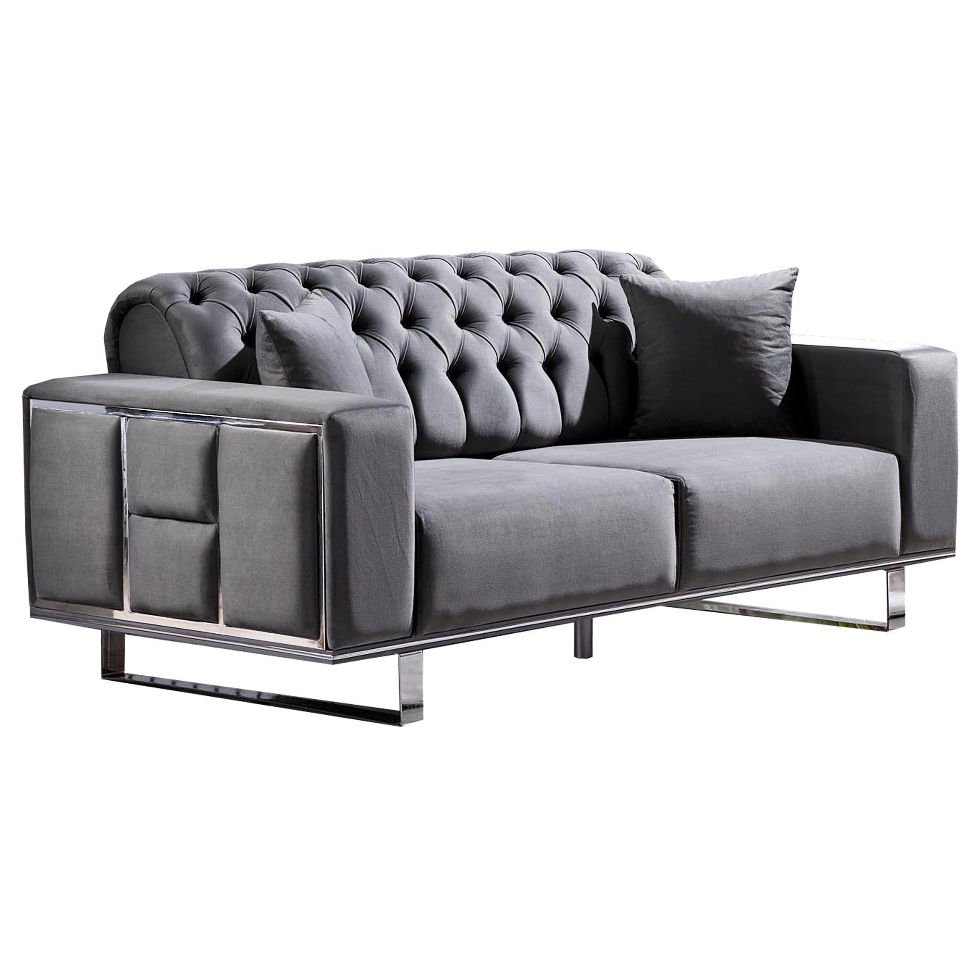 Silver gray store sofa