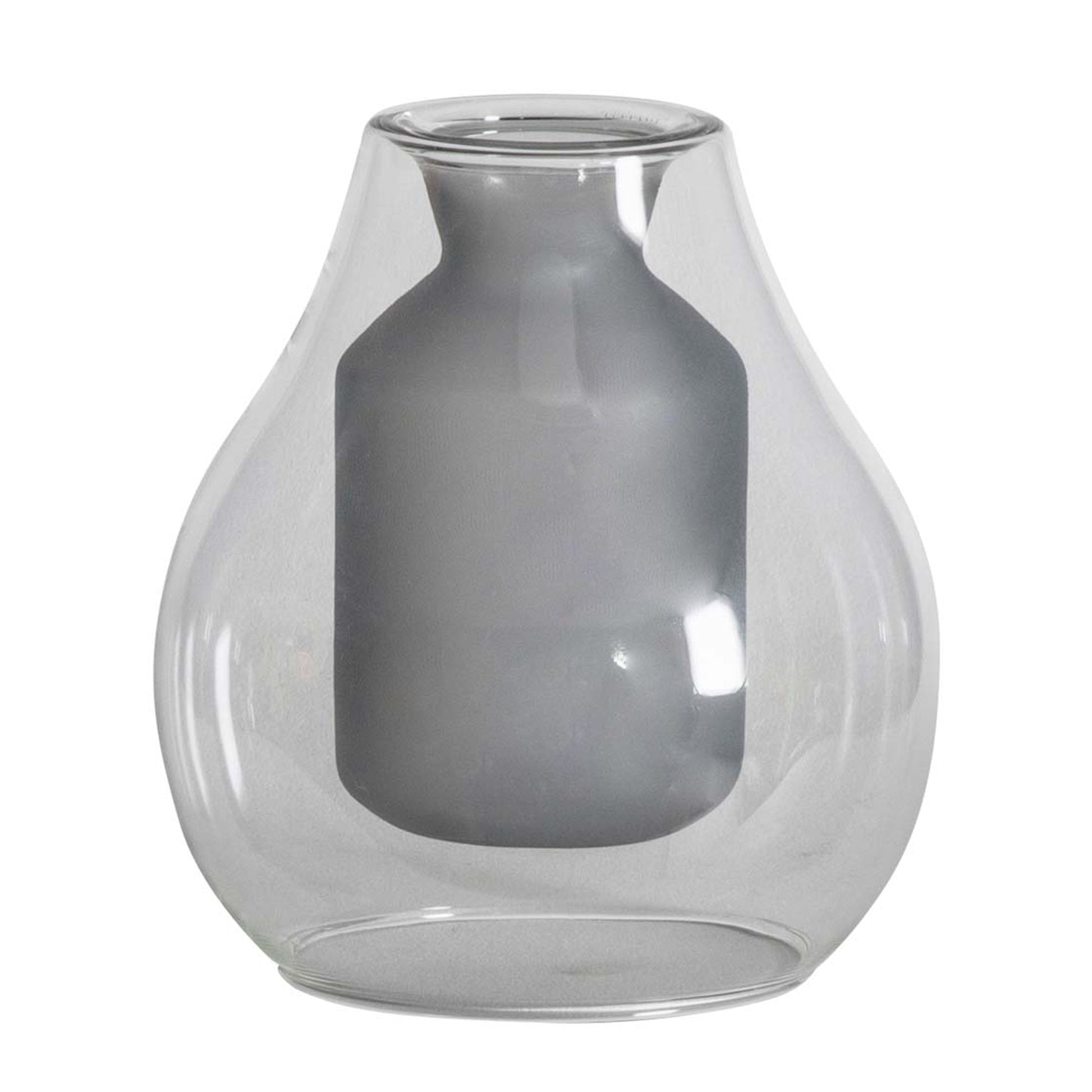 Ghost Grey Glass Vase
