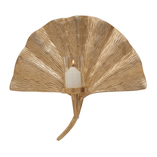 Gold Ginko Leaf Wall Sconce