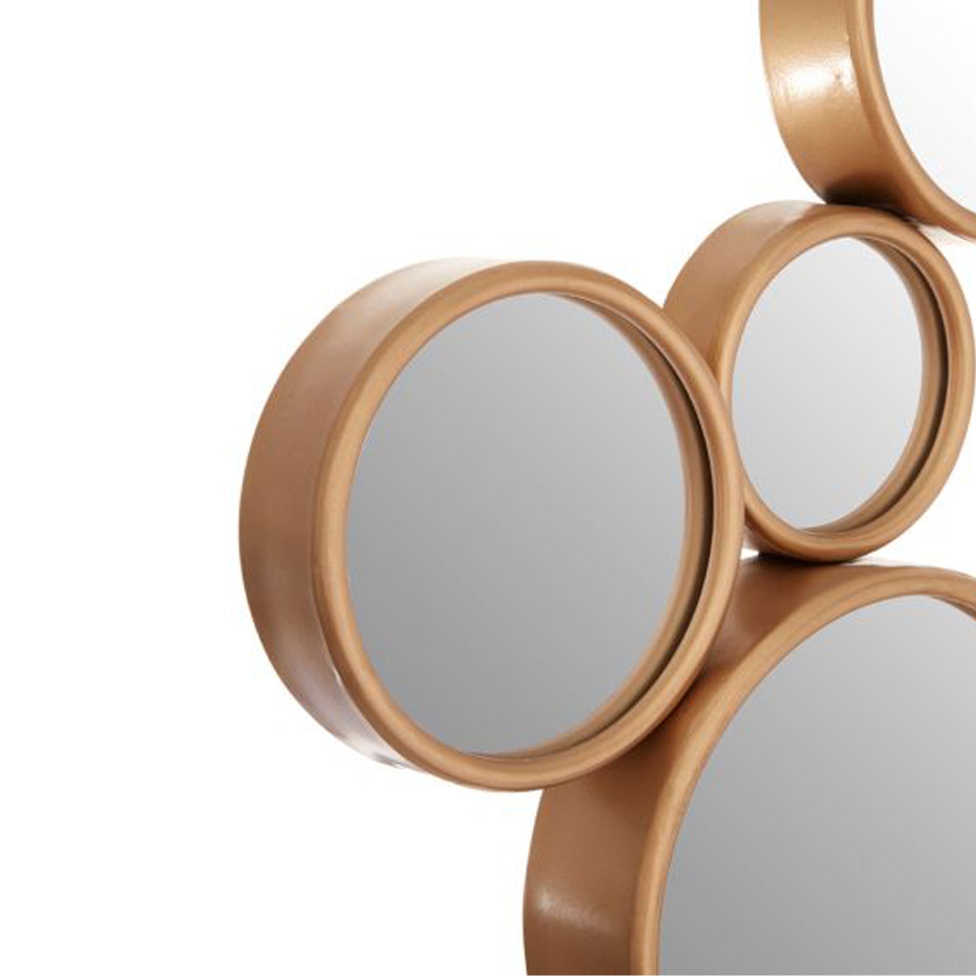 Statement Circles Gold Mirror