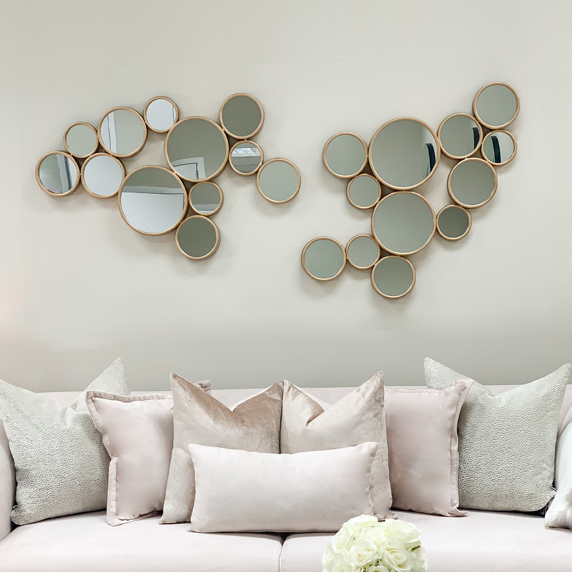Statement Circles Gold Mirror