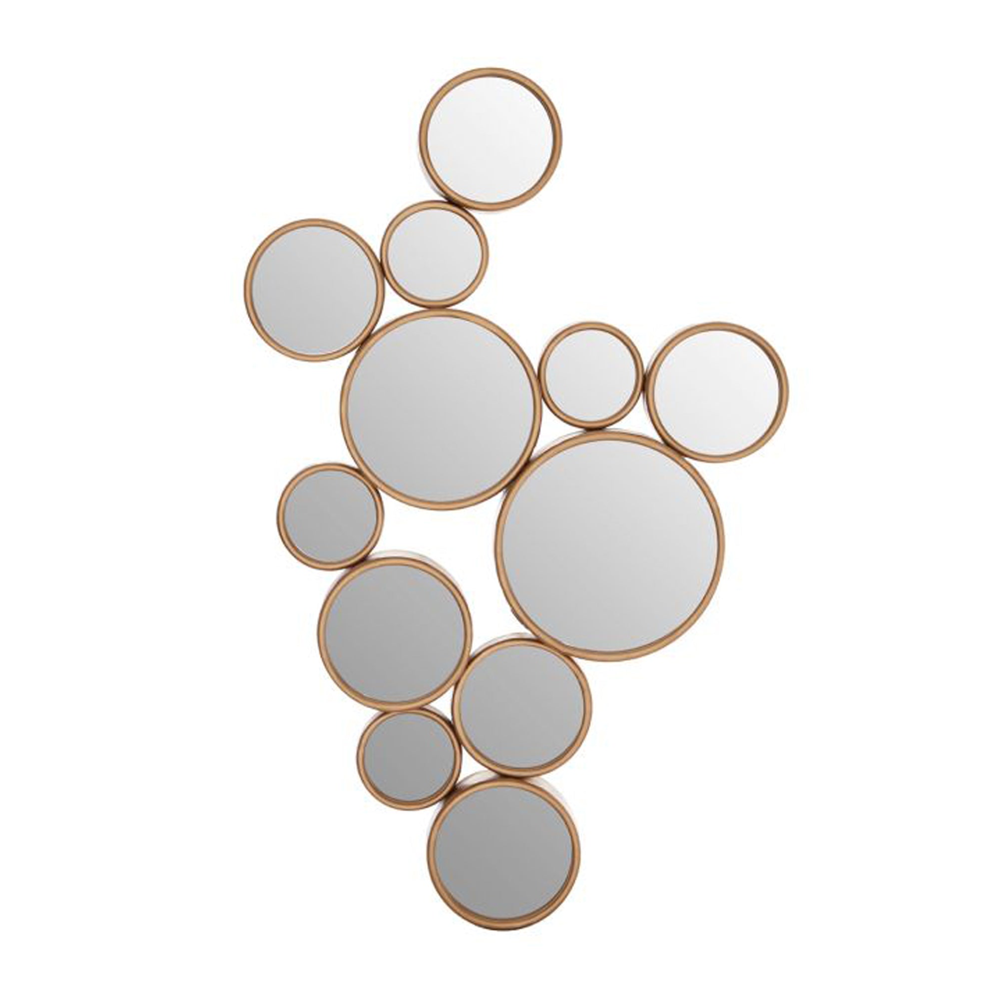 Statement Circles Gold Mirror