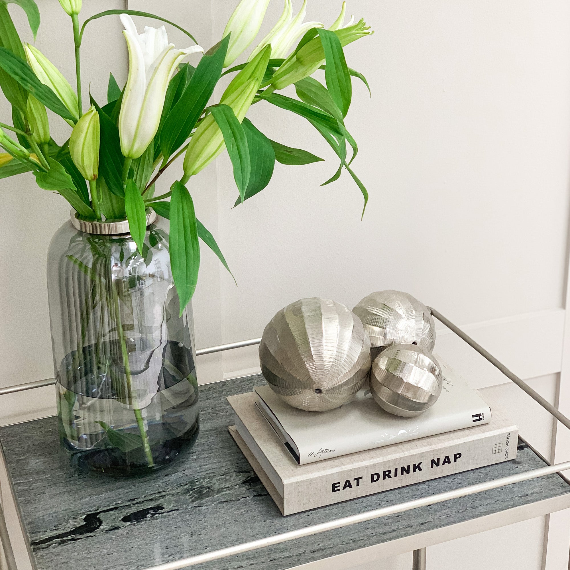 Grey Marble Side Table