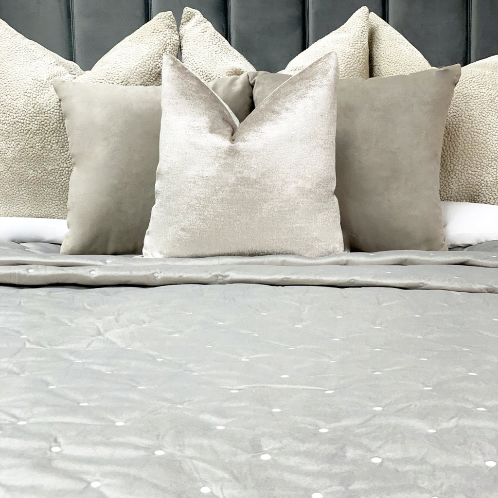 Knightsbridge Grey Velvet Throw Blanket