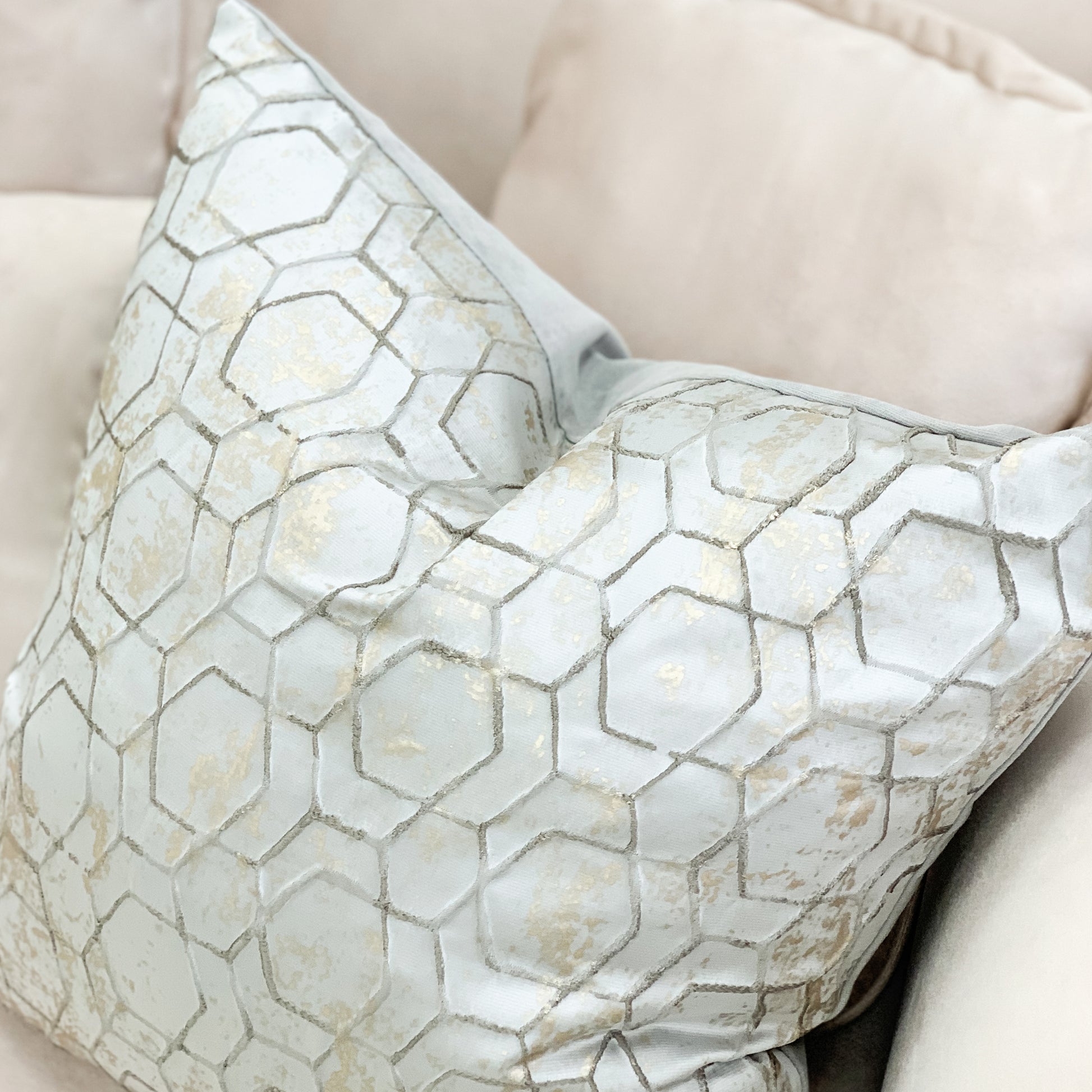 Gold Leaf Satin Textured Cushion