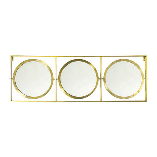 Holly Extra Large Brass Circle Statement Mirror