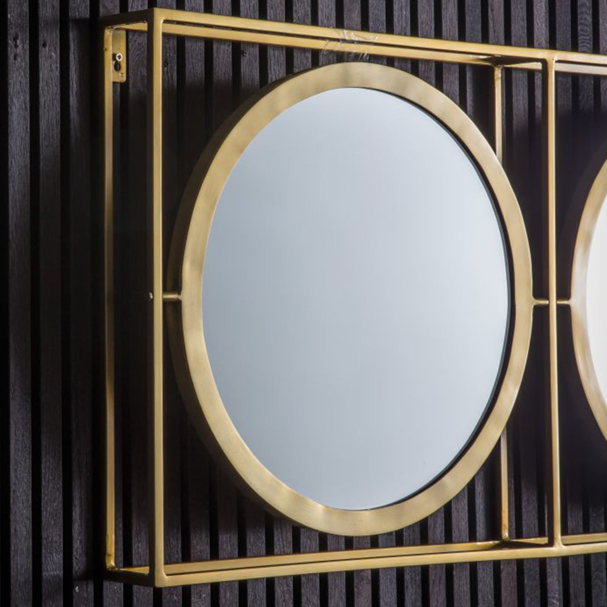Holly Extra Large Brass Circle Statement Mirror
