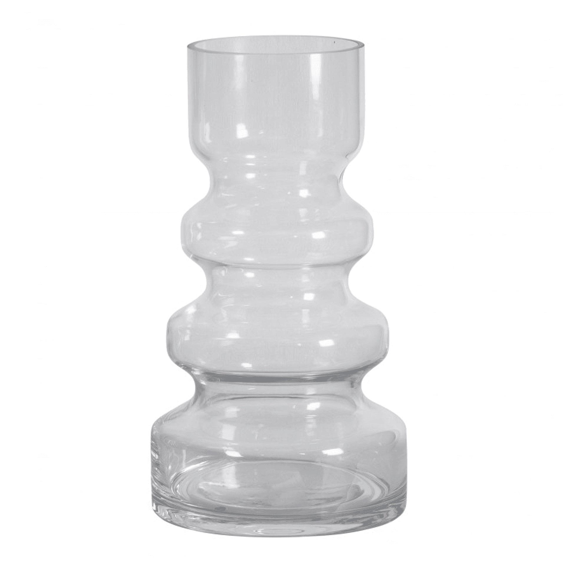 Wavy Clear Glass Vase