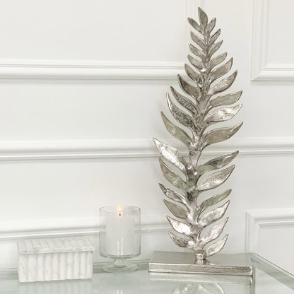 Large Silver Leaf Ornament