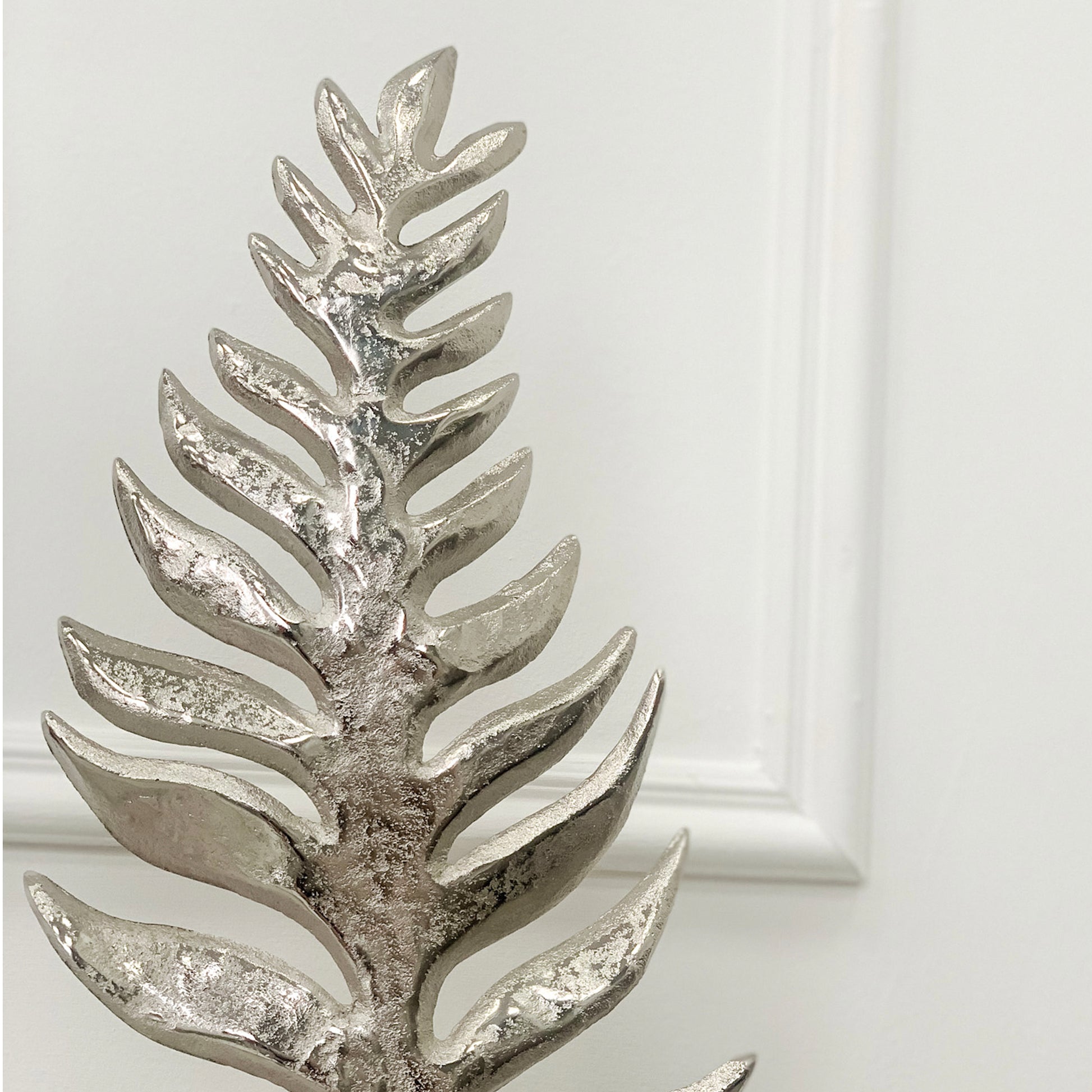 Large Silver Leaf Ornament