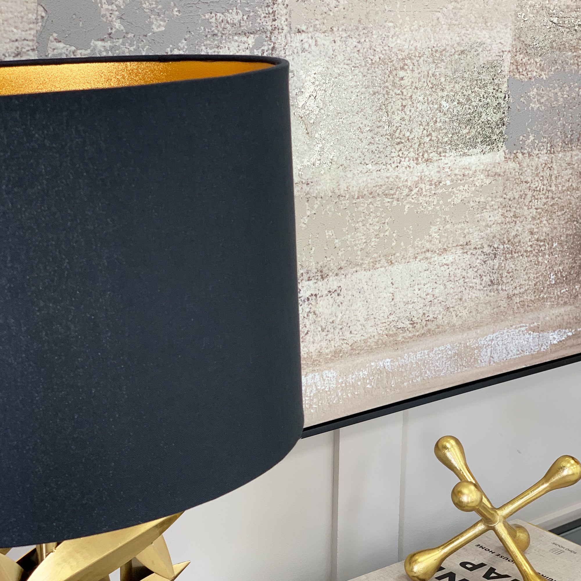 Opulent Botanics Gold And Black Lamp