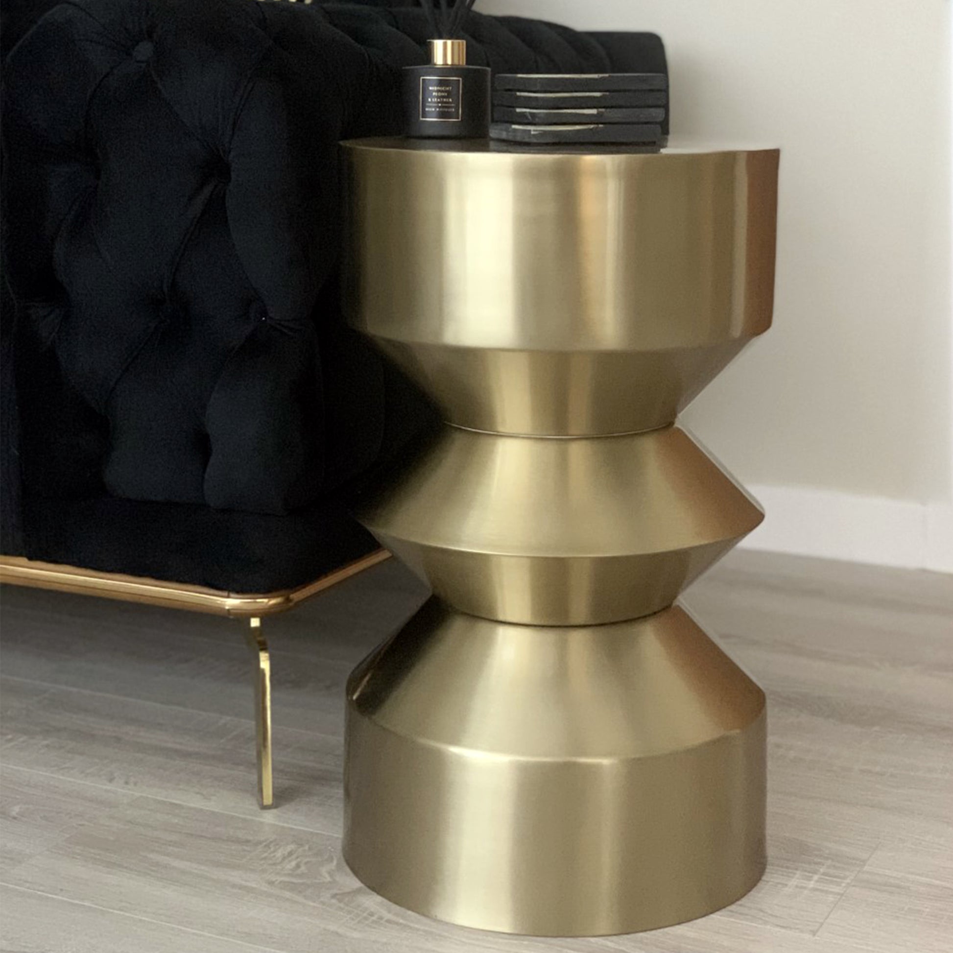Levin Brushed Gold Occasional Table