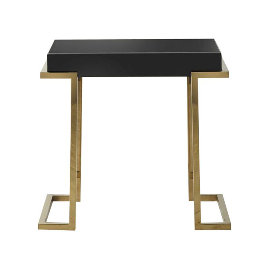 Munro Black and gold mirrored top occasional table